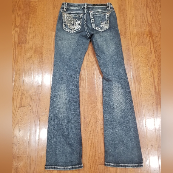 Distressed Bling Jeans size 7 - Picture 2 of 7